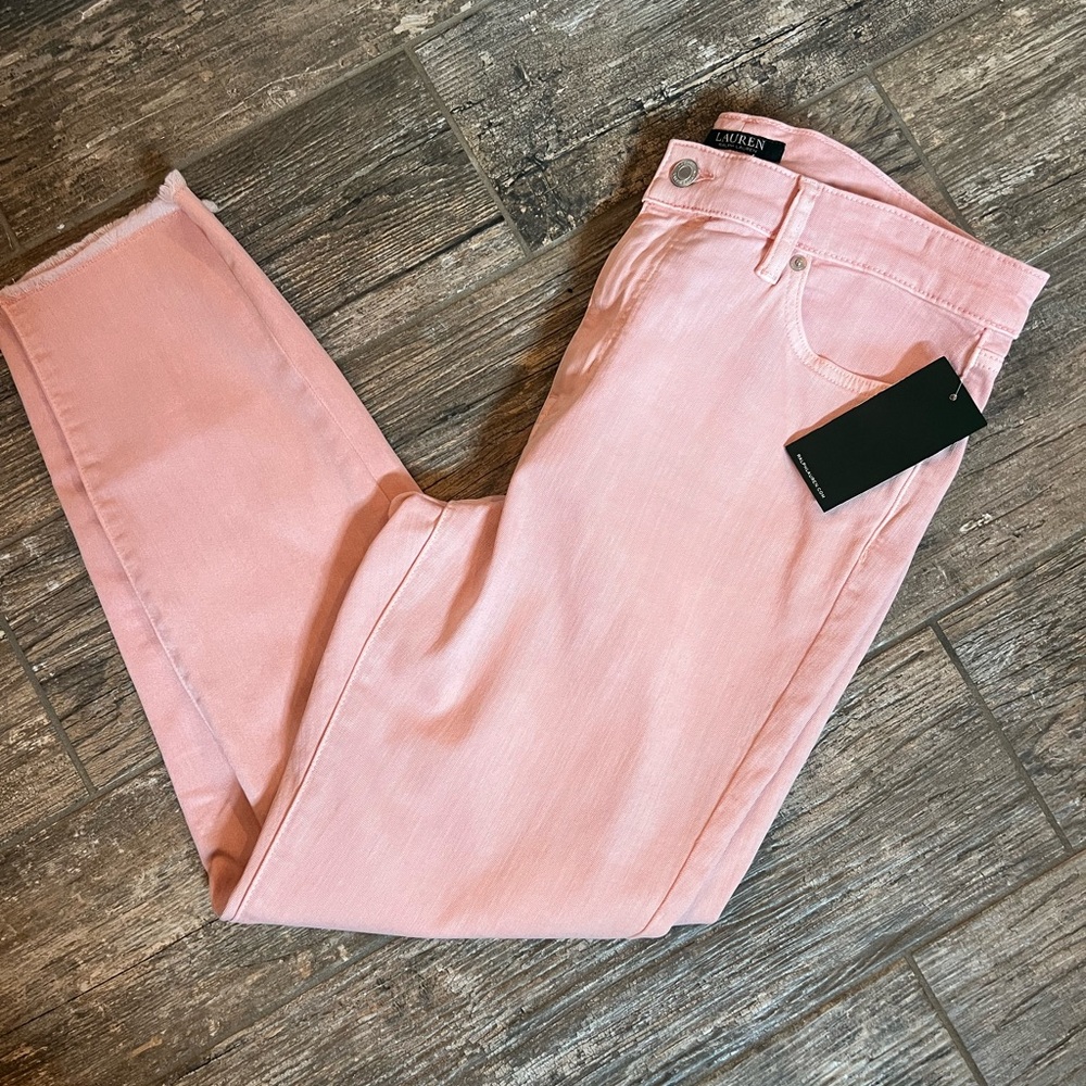 Ralph Lauren Premier Skinny Cropped Jeans with Frayed Hem